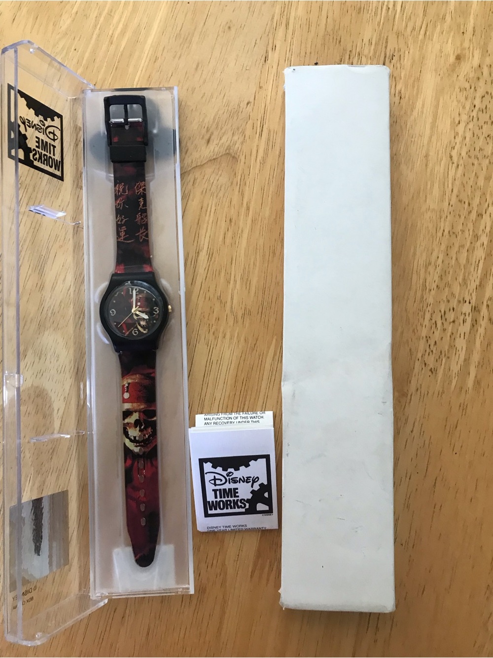 Disney Time Works Pirates of the Caribbean Watch Vintage/NWT Not Tested